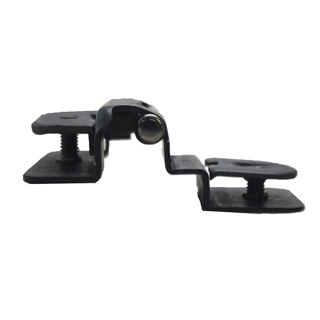 Hickory Double Demountable 3/8" Inset Partial Wrap Cabinet Hinge (pair) in Black Iron P5312-BI Open Side