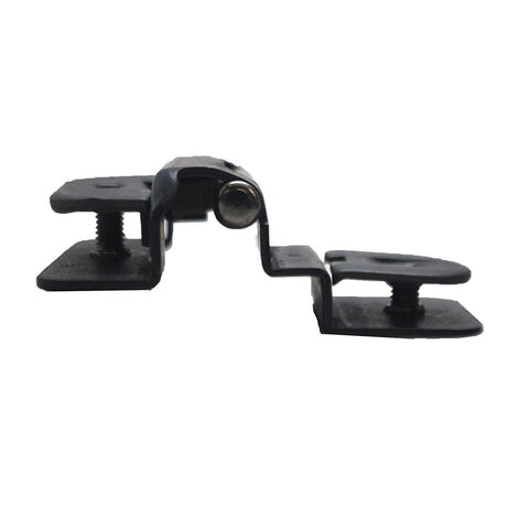 Hickory Double Demountable 3/8" Inset Partial Wrap Cabinet Hinge (pair) in Black Iron P5312-BI Open Side