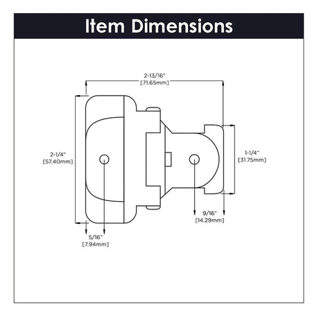Hickory Double Demountable 3/8" Inset Partial Wrap Cabinet Hinge (pair) in Black Iron P5312-BI Specs