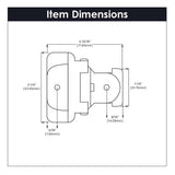 Hickory Double Demountable 3/8" Inset Partial Wrap Cabinet Hinge (pair) in Satin Nickel P5312-SN Specs