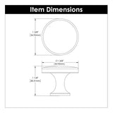 HICKORY Forge 1-3/8" Diameter Cabinet Knob in Satin Nickel H076698-SN Specs