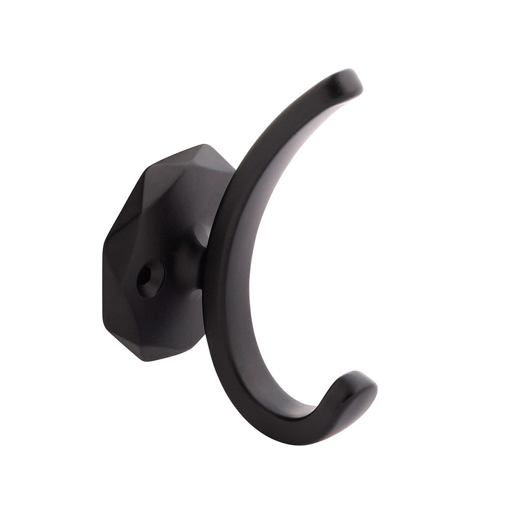 Main View of a Matte Black Wall Hook from Hickory Hardware's Karat Collection H077848MB
