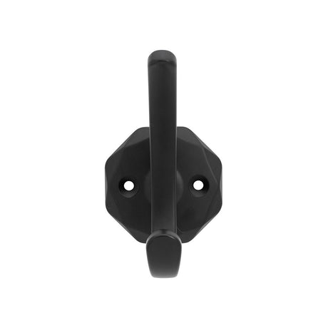 Front View of a Matte Black Wall Hook from Hickory Hardware's Karat Collection H077848MB