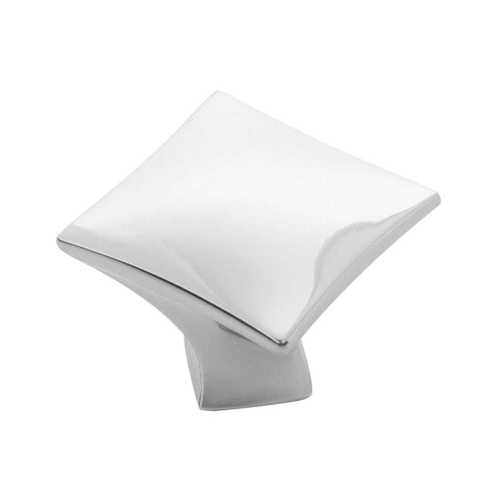 Main View of a Polished Nickel Square Cabinet Knob from Hickory Hardware's Twist Collection H076014-14