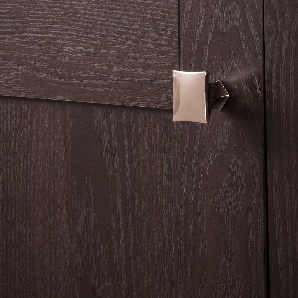 Cupboard View of a Polished Nickel Square Cabinet Knob from Hickory Hardware's Twist Collection H076014-14