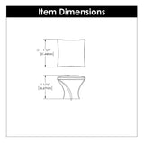 Technical Drawing of a Black Iron Square Cabinet Knob from Hickory Hardware's Twist Collection H076014-BI