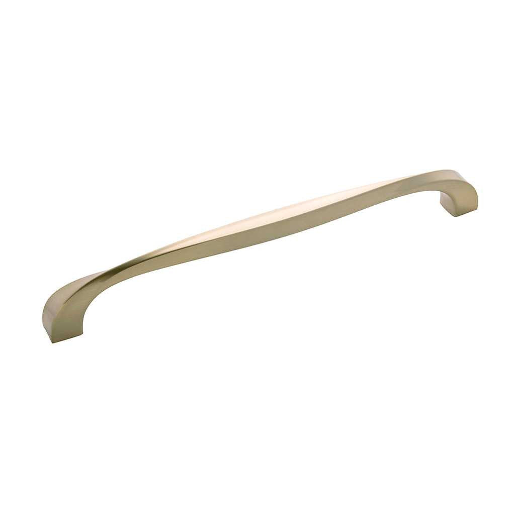 Main View of a Golden Nickel 8-13/16" Hole Centers Cabinet Handle Pull from Hickory Hardware's Twist Collection H076020-EGN
