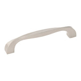 Main View of a Satin Nickel 5" Hole Centers Cabinet Handle Pull from Hickory Hardware's Twist Collection H076017-SN