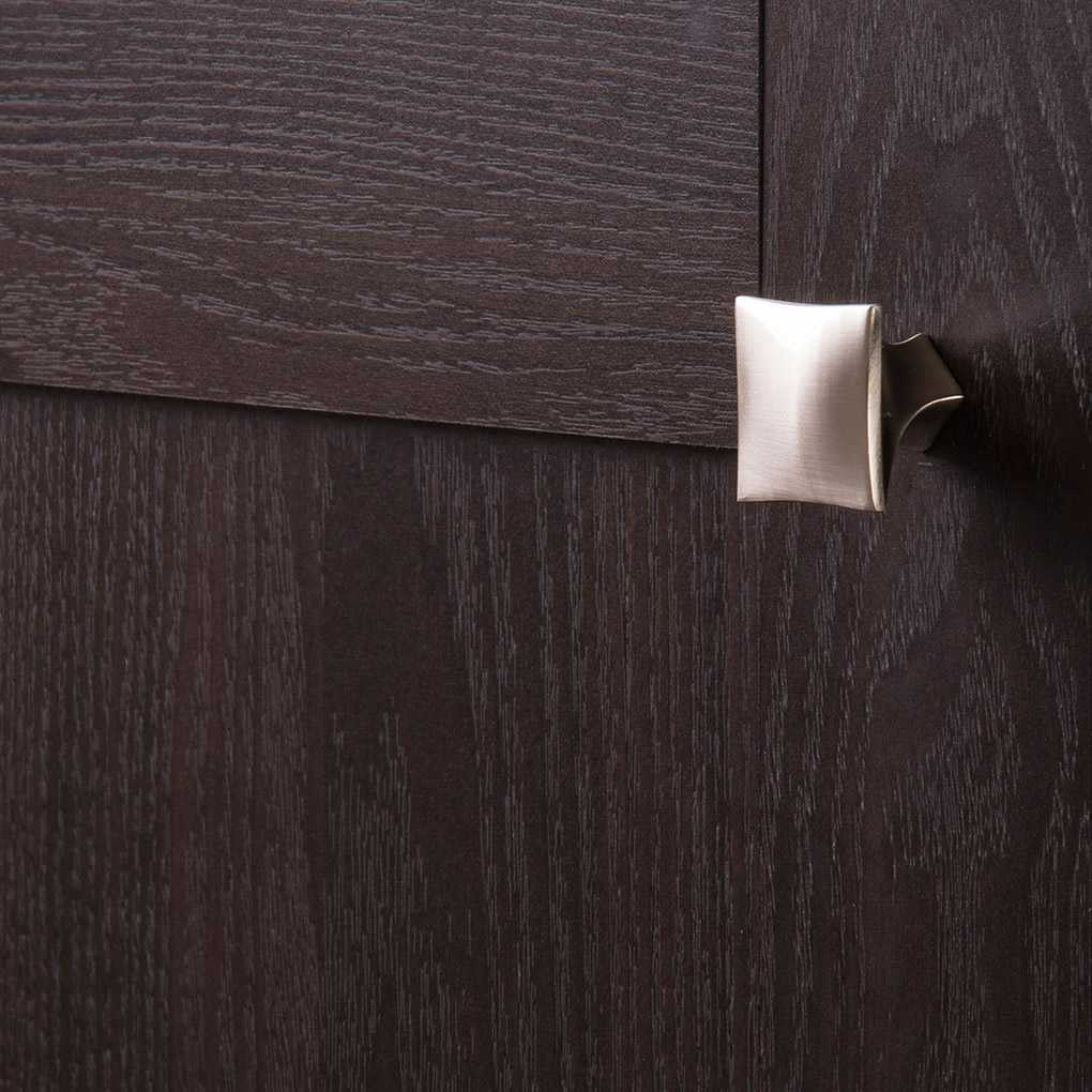 Cupboard View of a Satin Nickel Cabinet Knob from Hickory Hardware's Twist Collection H076014-SN