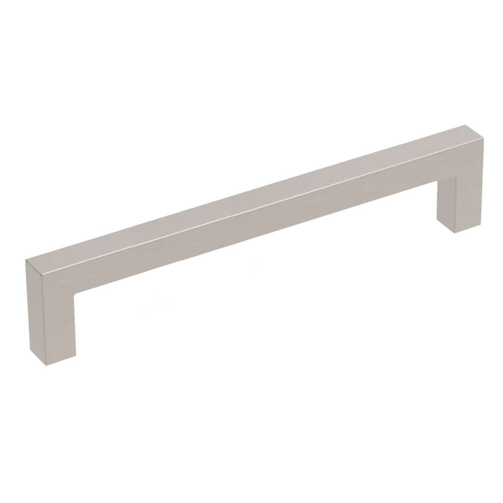 HICKORY Heritage Designs Square Handle Cabinet Pull in Satin Nickel 128mm R077747SN