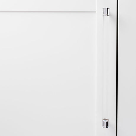 HICKORY Midway Handle Cabinet Pulls in Chrome and Clear 12" P3711-CACH Display Front View