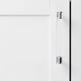 HICKORY Midway Handle Cabinet Pulls in Chrome and Clear 128mm P3635-CACH Display Front View