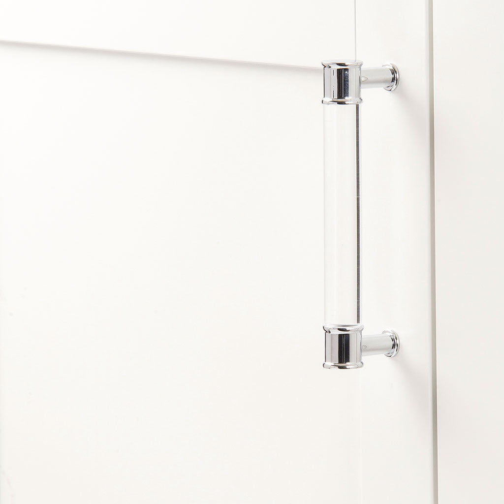 HICKORY Midway Handle Cabinet Pulls in Chrome and Clear 128mm P3635-CACH Display