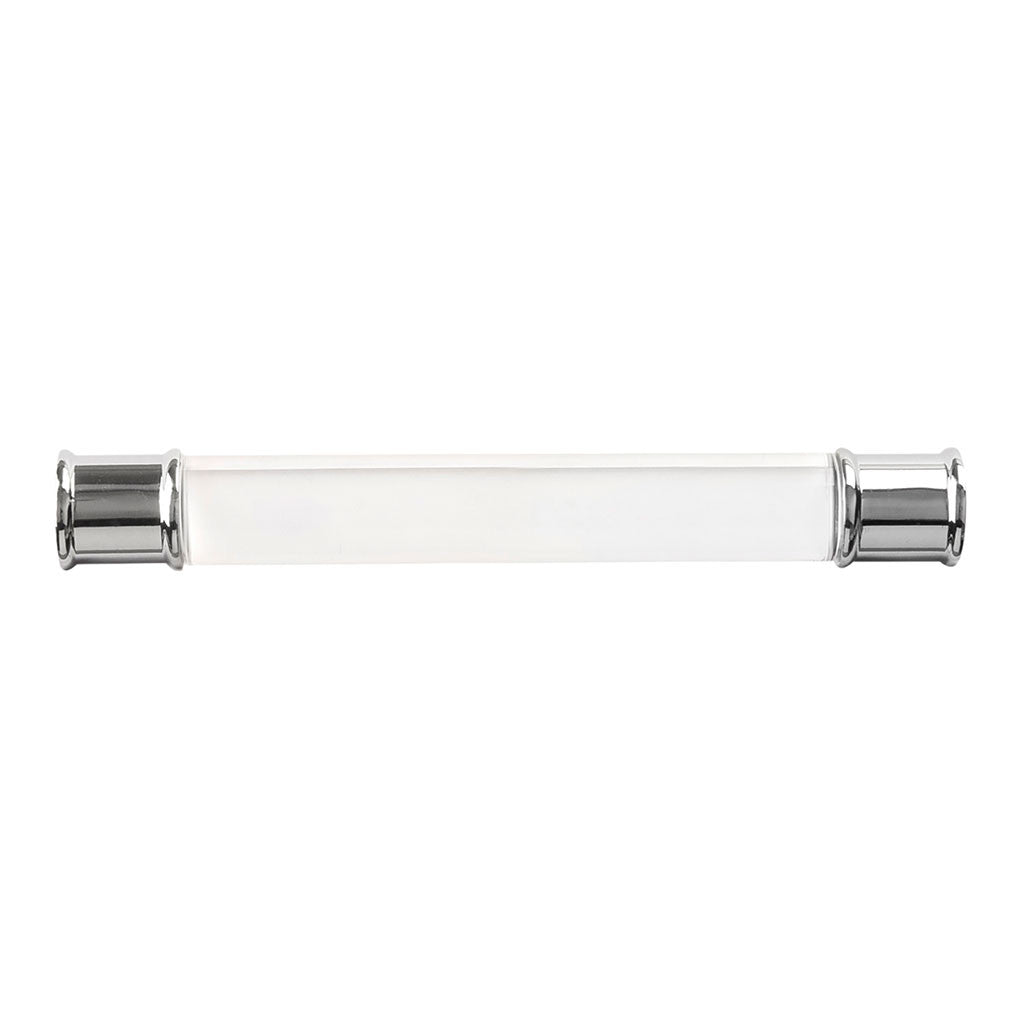 HICKORY Midway Handle Cabinet Pulls in Chrome and Clear 128mm P3635-CACH Front View