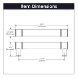 HICKORY Midway Handle Cabinet Pulls in Chrome and Clear 128mm P3635-CACH Specs