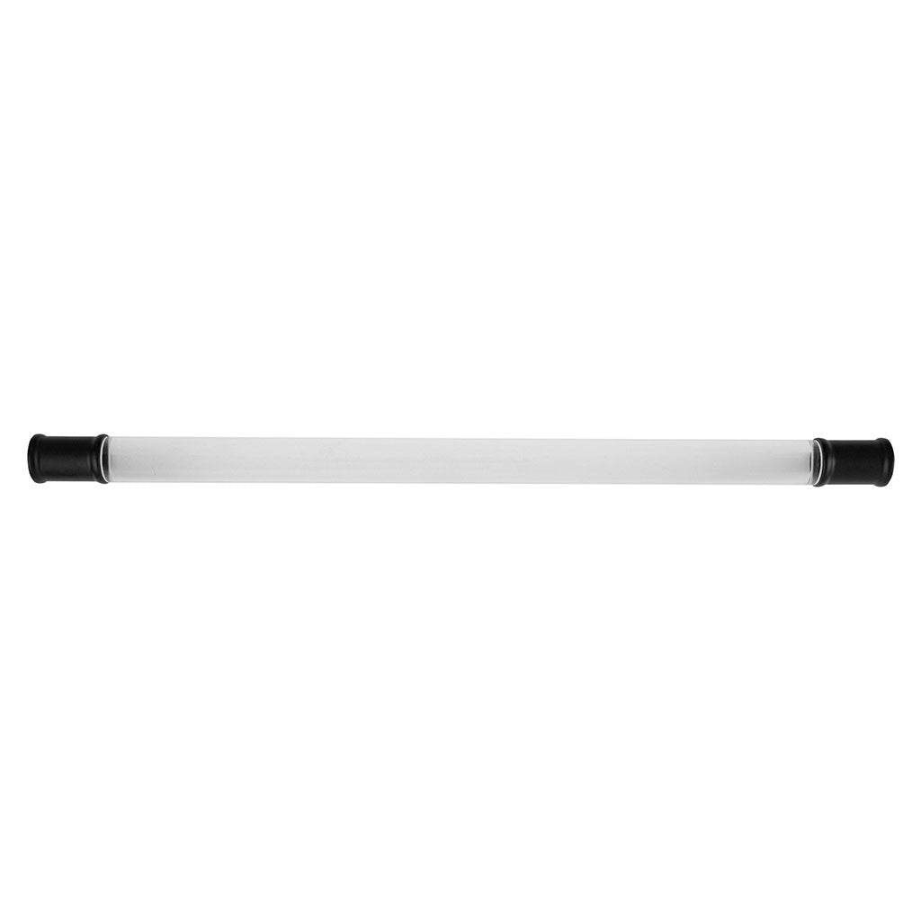 HICKORY Midway Handle Cabinet Pulls in Matte Black and Clear 12" P3711-CAMB Front View