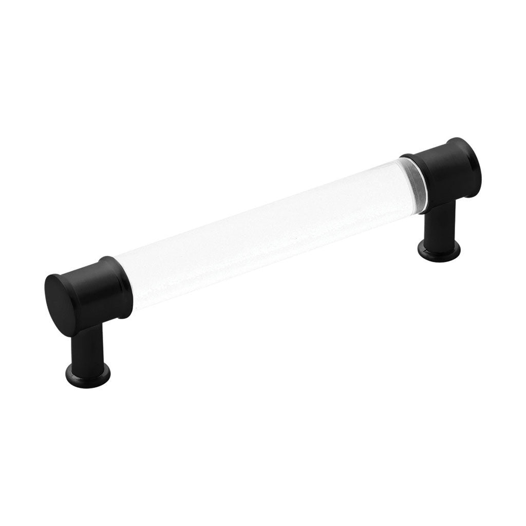 HICKORY Midway Handle Cabinet Pulls in Matte Black and Clear 128mm P3635-CAMB