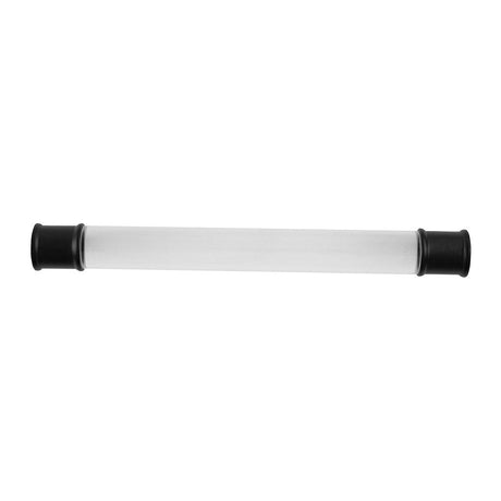 HICKORY Midway Handle Cabinet Pulls in Matte Black and Clear 160mm P3702-CAMB Front View