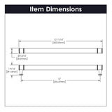 HICKORY Midway Handle Cabinet Pulls in Satin Nickel and Clear 12" P3711-CASN Specs