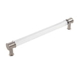 HICKORY Midway Handle Cabinet Pulls in Satin Nickel and Clear 12" P3711-CASN