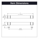 HICKORY Midway Handle Cabinet Pulls in Satin Nickel and Clear 160mm P3702-CASN Specs