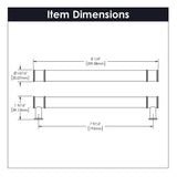 HICKORY Midway Handle Cabinet Pulls in Satin Nickel and Clear 192mm P3703-CASN Specs