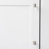 HICKORY Midway Handle Cabinet Pulls in Satin Nickel and Clear 224mm P3704-CASN Display Front View