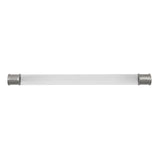 HICKORY Midway Handle Cabinet Pulls in Satin Nickel and Clear 224mm P3704-CASN Front View