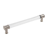 HICKORY Midway Handle Cabinet Pulls in Satin Nickel and Clear 224mm P3704-CASN