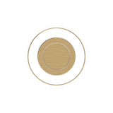 HICKORY Midway Round Cabinet Knob in Brushed Golden Brass and Clear 1-1/4" P3709-CABGB Front View