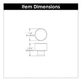 HICKORY Midway Round Cabinet Knob in Brushed Golden Brass and Clear 1-1/4" P3709-CABGB Specs