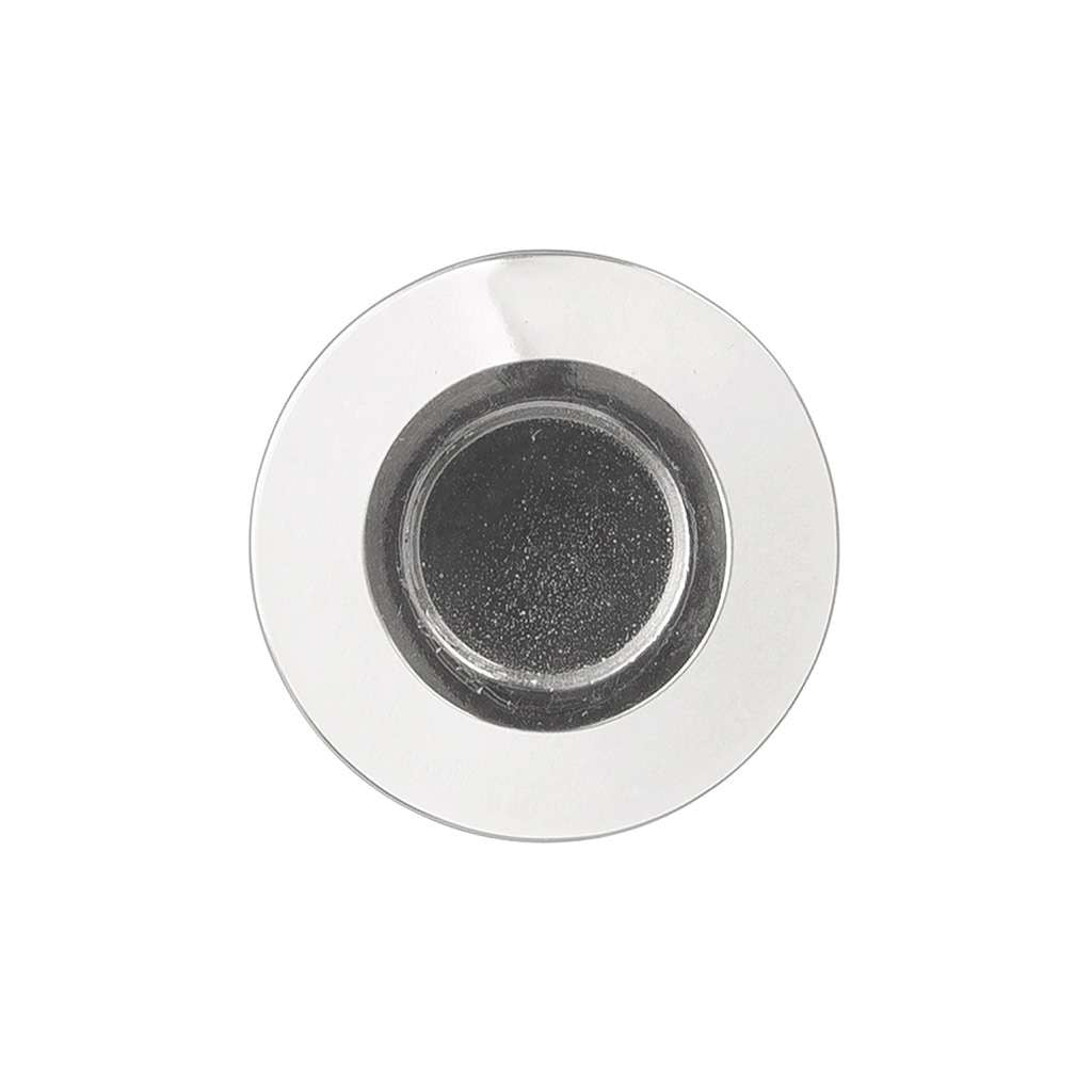 HICKORY Midway Round Cabinet Knob in Chrome and Clear 1-1/4" P3709-CACH Front View