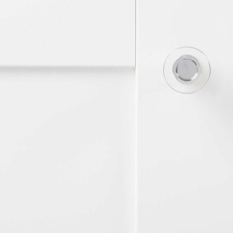 HICKORY Midway Round Cabinet Knob in Chrome and Clear 1" P3708-CACH Display Front View