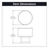 HICKORY Midway Round Cabinet Knob in Matte Black and Clear 1-1/4" P3709-CAMB Specs