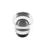 HICKORY Midway Round Cabinet Knob in Matte Black and Clear 1-1/4" P3709-CAMB
