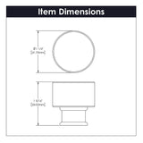 HICKORY Midway Round Cabinet Knob in Satin Nickel and Clear 1-1/4" P3709-CASN Specs