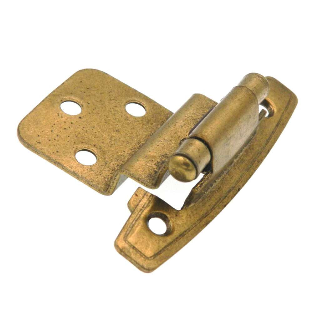 HICKORY Self Closing Face Mount 3/8" Inset Cabinet Hinge (pair) in Lancaster Polished