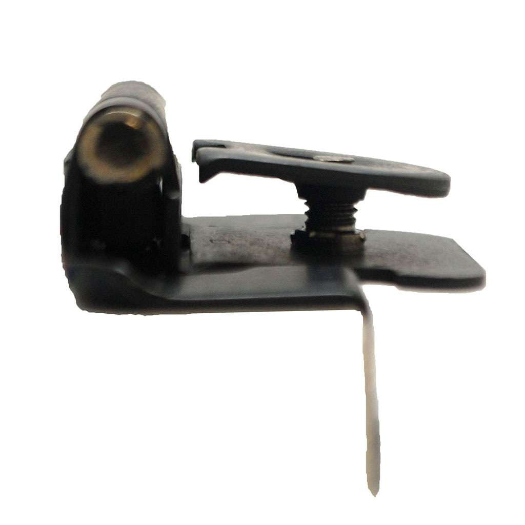 HICKORY Single Demountable 1/2" Overlay Partial Wrap Cabinet Hinge (pair) in Black Iron P5313-BI Side Closed