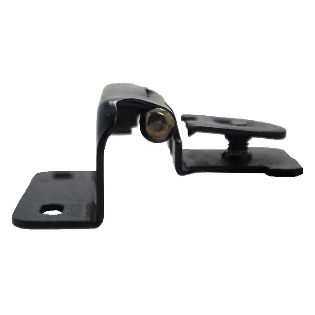 HICKORY Single Demountable 1/2" Overlay Partial Wrap Cabinet Hinge (pair) in Black Iron P5313-BI Side Open