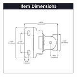 Hickory Single Demountable 1/2" Overlay Partial Wrap Cabinet Hinge (pair) in Satin Nickel P5313-SN Specs