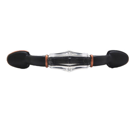 Liberty 3" Centers Handle Cabinet Pull in Oil Rubbed Bronze and Clear P15568C-472-C Front View