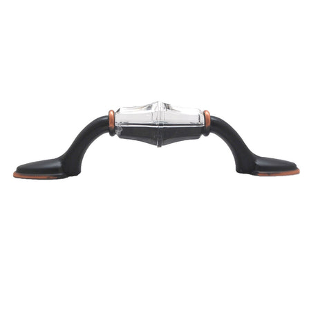 Liberty 3" Centers Handle Cabinet Pull in Oil Rubbed Bronze and Clear P15568C-472-C Side View