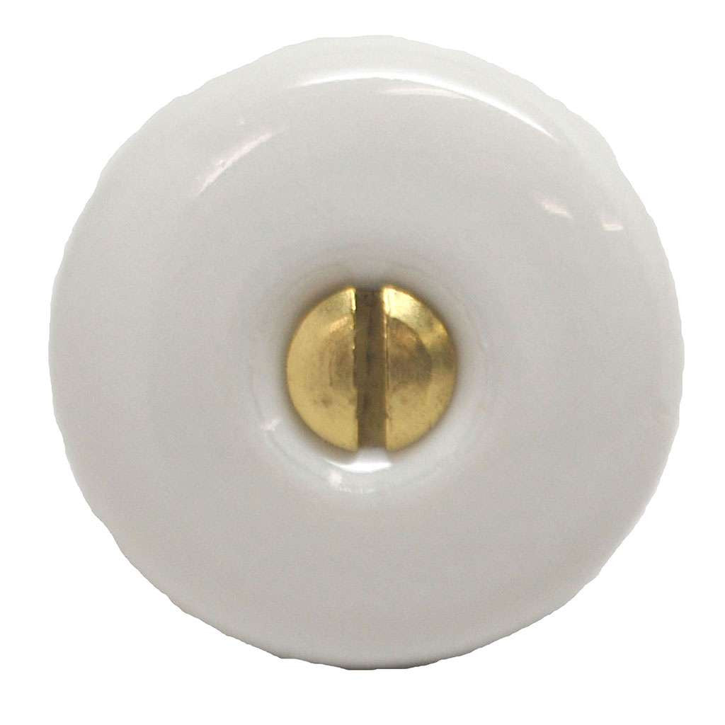 LOT 2 AMEROCK 5/8" Diameter Cabinet Knob in White BP-706-30 Front View
