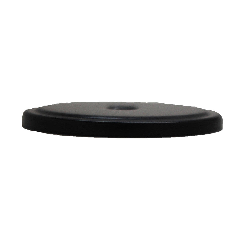 Stone Harbor 1-3/4" Diameter Knob Backplate in Flat Black 30119-19 Side View
