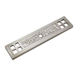 Stone Harbor Arts and Crafts 4-1/8" Long Rectangle Knob Backplate in Satin Nickel 9413-15
